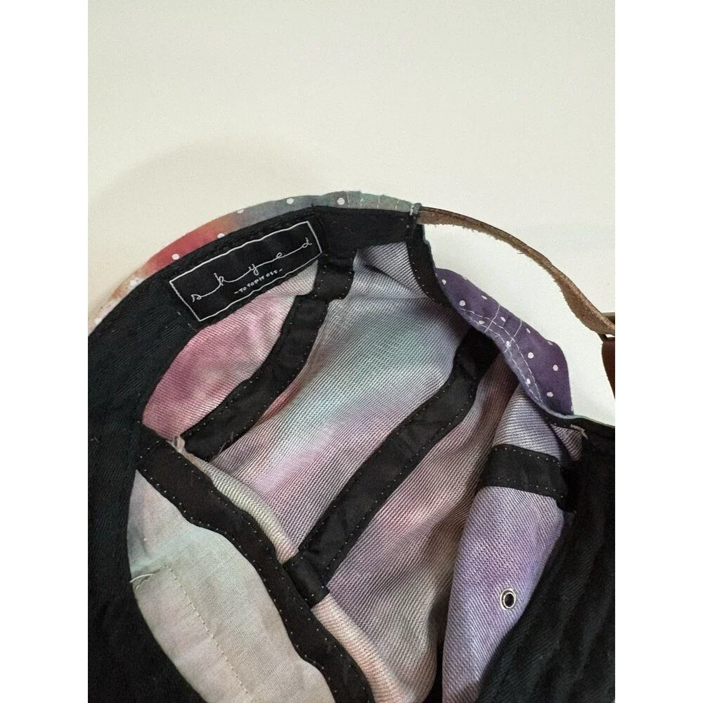 Plyed Women's Adjustable Baseball Cap Cotton Canvas Polka Dot Logo Purple